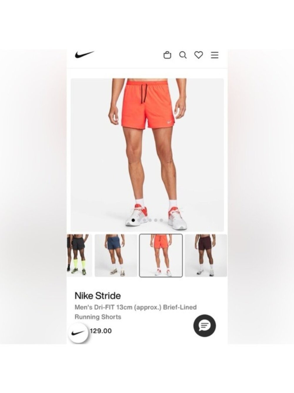 Nike Men's Coral Running Shorts